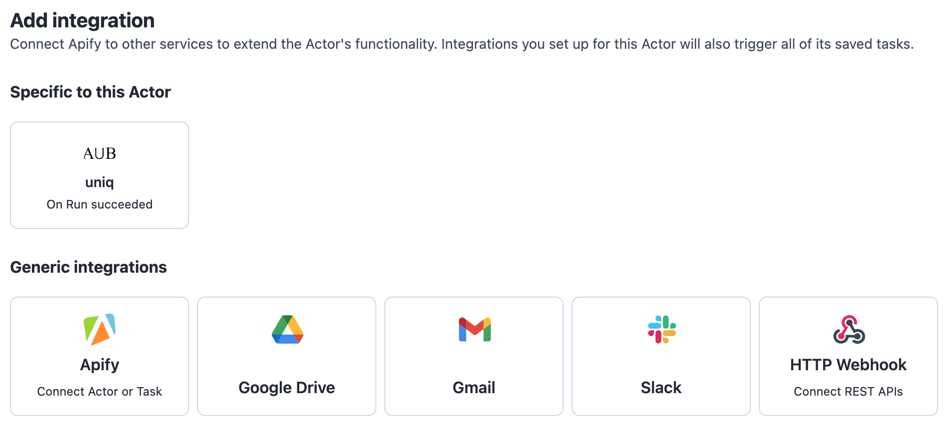 Specific vs generic integrations
